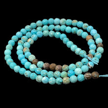 Load image into Gallery viewer, Turquoise Faceted Beads 16 Inch Strand | Round | 4mm | Blue | 100 Beads |