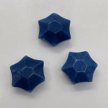 Load image into Gallery viewer, 3 Carved Dumortierite 6-Point Star Beads 9245Du