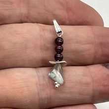 Load image into Gallery viewer, Rhodolite Garnet and Labradorite Sterling Silver Pendant | 1 1/4 inches long |