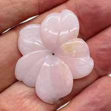 Load image into Gallery viewer, Pink Peruvian Opal Carved 34cts Flower Pendant Bead | 35x32x4mm | Pink | 1 Bead|