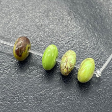 Load image into Gallery viewer, Gaspeite High Grade 5mm Rondelle Beads | 5mm | Green Brown | 4 Beads |