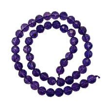Load image into Gallery viewer, Royal Natural Faceted 8mm Amethyst Round Bead Strand 110453A