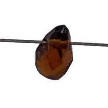 Load image into Gallery viewer, Merlot Zircon Gemstone .37 ct Briolette Bead | 5x3mm | Dark Orange| 1 Bead |
