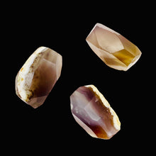 Load image into Gallery viewer, Chrysocolla Agate Faceted Free Form 3 Beads| 30x17 to 28x15mm | Lavender Clear |
