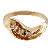 Load image into Gallery viewer, Natural Diamonds Solid 14K Yellow Gold Ring Size 6 3/4 9982AL
