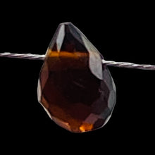 Load image into Gallery viewer, Merlot Zircon Gemstone .3 ct Briolette Bead | 4x3mm | Dark Yellow | 1 Bead |