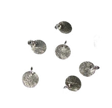 Load image into Gallery viewer, Shimmer! Six (6) Silver Charm Findings Pendants 10303