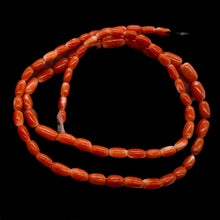 Load image into Gallery viewer, Coral Oval Graduated Beads Strand | 16" Long | 8x4 to 6x3mm | Red | 1 Strand |