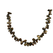 Load image into Gallery viewer, Golden Green Dragonskin Keishi FW Pearl Strand | 11x4 to 9x4mm| Gold/Green| 80 |