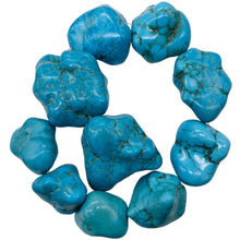 Load image into Gallery viewer, Turquoise Howlite Nugget Bead Strand 110170C