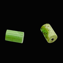 Load image into Gallery viewer, Gaspeite High Grade Tube Beads | 4x6mm | Green Brown | 2 Beads |
