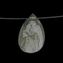 Load image into Gallery viewer, Natural Grey Blue Sapphire Faceted Briolette Bead | 1.8 ct | 10x6x3mm |