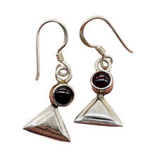 Load image into Gallery viewer, Fabulous Red Garnet Sterling Silver Drop/Dangle Earrings! | 1" Long |