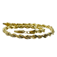Load image into Gallery viewer, Rope 14K 3mm Diamond Cut Bracelet | 8" Long | Yellow Gold | 1 Bracelet |