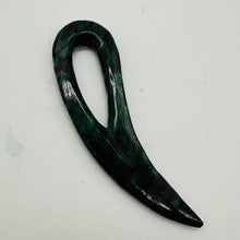 Load image into Gallery viewer, Ruby Zoisite Comma Pendant Bead | 94x28x6mm | Green, Red | 1 Pendant Bead |