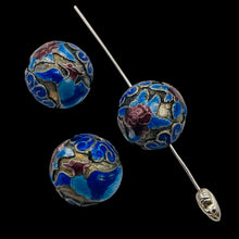 Load image into Gallery viewer, Phoenix Rising Fine Cloisonne Round Beads | 3 Beads | 16mm |