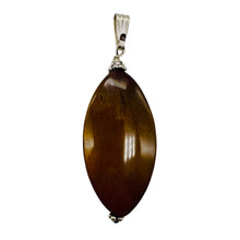 Load image into Gallery viewer, Mookaite Marquise Sterling Silver Pendant | 2 1/4" Long | Umber Orange |