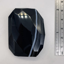 Load image into Gallery viewer, Onyx Flat Faceted Rectangular Pendant Bead | 50x48x14mm | Black White | 1 Bead |