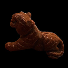 Load image into Gallery viewer, Snarling Tiger Goldstone Carved Figurine | 1 Statue | | 2 x 1 1/4 | Red