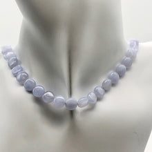 Load image into Gallery viewer, AAA Blue Chalcedony 8x3 Coin Bead Strand
