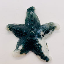 Load image into Gallery viewer, Tree Agate Carved Starfish Pendant Bead | 60x57x12mm | Green White | 1 Bead |