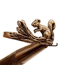 Load image into Gallery viewer, Sterling Silver Squirrel Ring Size 7 Woodland Animal Nature Jewelry USA
