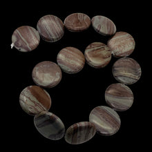 Load image into Gallery viewer, Martian Landscape Jasper Disc Pendant Bead Strand109195