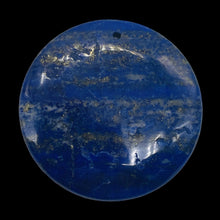 Load image into Gallery viewer, Lapis Lazuli Striped Round Pendant Bead | 50x5mm | Gold Silver | 1 Bead |