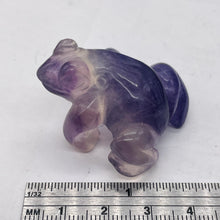 Load image into Gallery viewer, Frog Fluorite Glass Frog Figurine | 42x33x26mm | Purple , Clear