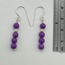 Load image into Gallery viewer, Phosphosiderite Dangle Sterling Silver Earrings | 1 1/24" long | Lavender |