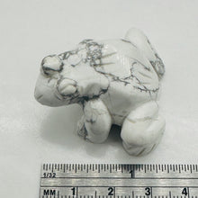 Load image into Gallery viewer, Frog Carved Howlite Statue | 1 Figurine | | 40x36x20mm | White. Gray
