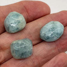 Load image into Gallery viewer, Aquamarine Smooth Nugget Bead Parcel | 20x16x13 - 17x16x13mm | Blue | 3 Beads |