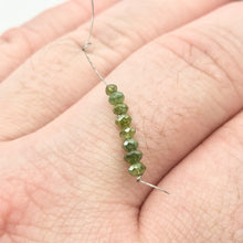 Load image into Gallery viewer, Parrot Green Diamond Faceted Beads | 0.26cts | 2.5x1.5mm to 2.2x1.7mm | 5 Beads|