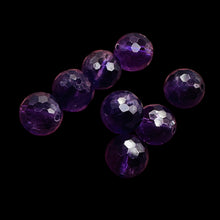 Load image into Gallery viewer, Amethyst AAA Faceted Round Bead Parcel | 10mm | Purple | 8 Beads |