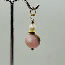 Load image into Gallery viewer, Pink Peruvian Matte Finish Opal, Pearl Drop Bead Pendant | Pink | 1 1/4" Long |