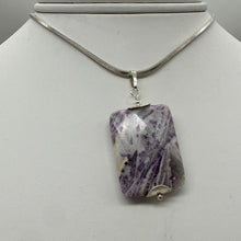 Load image into Gallery viewer, Purple Flower Sodalite Faceted Sterling Silver Pendant } 1 3/4" Long| 1 Pendant|