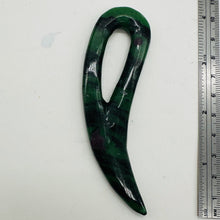 Load image into Gallery viewer, Ruby Zoisite Comma Pendant Bead | 94x28x6mm | Green Red | 1 Pendant Bead |
