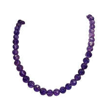 Load image into Gallery viewer, Royal Natural Faceted 8mm Amethyst Round Bead Strand 110453A