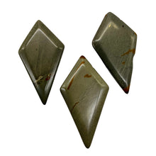 Load image into Gallery viewer, Owyhee Jasper Kite Briolette Pendant Beads | 43x23x4mm | Gray | 3 Beads |