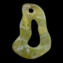 Load image into Gallery viewer, Serpentine New Jade 12g Irregular Loop Pendant Bead | 52x38x5mm | Light Green |