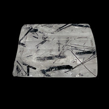 Load image into Gallery viewer, Tourmalinated Quartz Trapezoid Bead - Double Drilled| 21x14x7mm| Clear, Black| 1