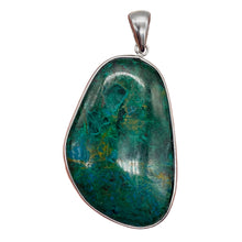Load image into Gallery viewer, Natural Chrysocolla Sterling Silver Pendant | Green | 2" Long | 1 Pendant |