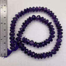 Load image into Gallery viewer, Amethyst Faceted Rondelle Bead Strand | 15" | 8x5mm | Purple | 78 Beads |