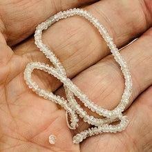 Load image into Gallery viewer, Dazzle 17cts White Sapphire Faceted 8 inch Bead Strand | 2.5x1.5-2x1mm | 3294HS