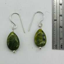 Load image into Gallery viewer, Nephrite Jade Briolette Bead Sterling Silver Earrings | Green | 1 1/4" Long |