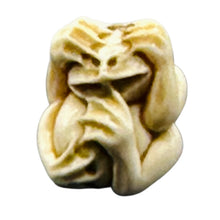 Load image into Gallery viewer, See No Evil Monkey Mammoth Tusk Pendant Bead | 16x13x12mm | Cream | 1 Bead |