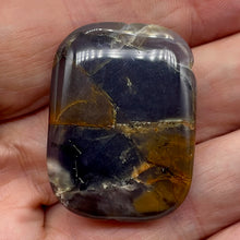Load image into Gallery viewer, Purple Sage Plume Agate Rectangle Pendant Bead| 39x30x8mm | Purple, Bronze | 1 |