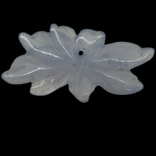 Load image into Gallery viewer, Chalcedony 16ct Hand Carved Flower Pendant Bead| 33X28X5mm| Blue| 1 Pendant Bead