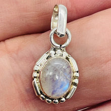 Load image into Gallery viewer, Moonstone Sterling Silver Drop Pendant | 3/4" Long | White | 1 Pendant |