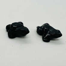 Load image into Gallery viewer, Charming Onyx Stone Frog Animal Beads | Black| | 20x18x9.5mm | Black